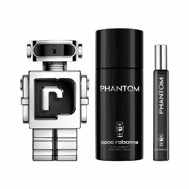 Herenparfum Paco Rabanne Phantom Geurenset 100ml EDT + 10ml EDT + 150ml Deodorant Spray